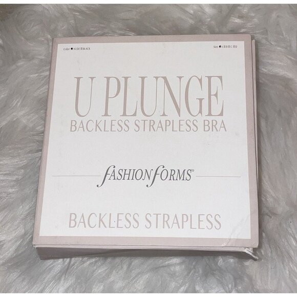 Fashion Forms U Plunge Backless Strapless Bra 16536 Womens A Nude New - Picture 3 of 6
